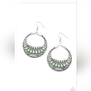 Crescent Couture Green Earrings  Gorgeousness